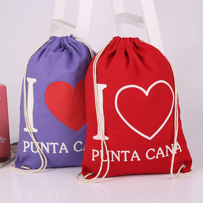 Cotton Material Drawstring Bags for Daily Usage