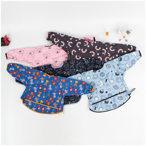 Waterproof Kids Bibs Painting Drawing Long Sleeve Apron Baby Infant Feeding Bib